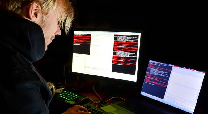 hacker "at work"